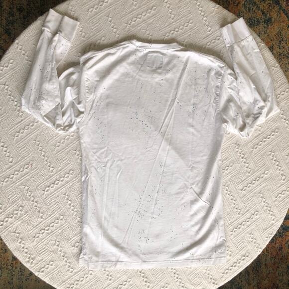 Abercrombie & Fitch Long Sleeve Paint Splatter Pocket Tee Shirt Menโs XS - Picture 4 of 7